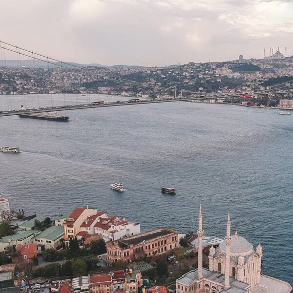 The Bosphorus Bridge. The boundary between Europe and Asia